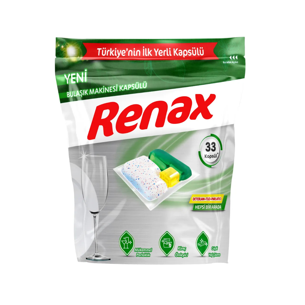 Renax Vaatwascapsule - 33 Capsules