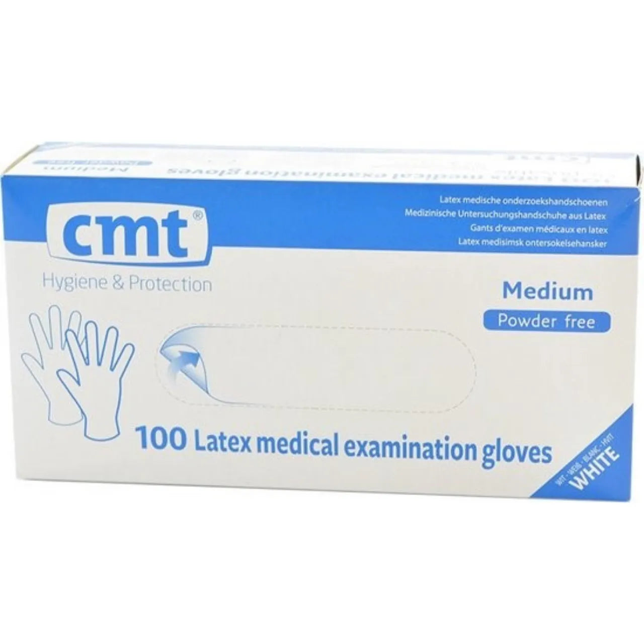 CMT Nitril Handschoen wit Ongepoederd M/L