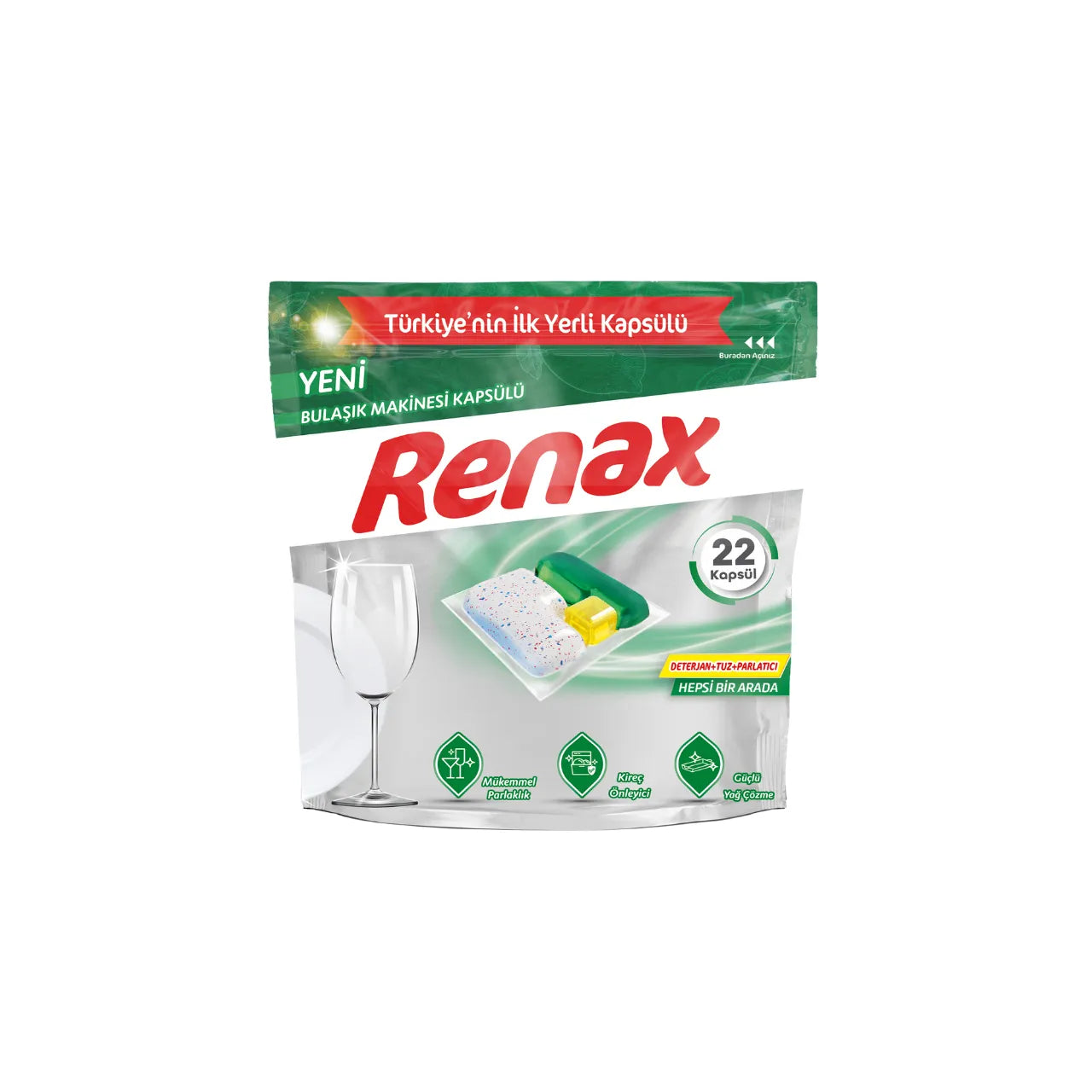 Renax Vaatwascapsule - 22 Capsules